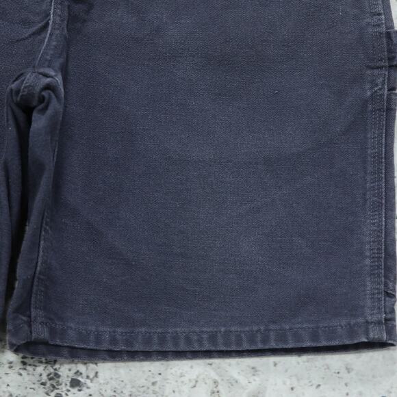 RARE Vintage Carhartt B25 PTB Petrol Blue - Grey Carpenter Shorts 31x8.15 - Picture 12 of 14